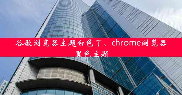 谷歌浏览器主题白色了、chrome浏览器黑色主题