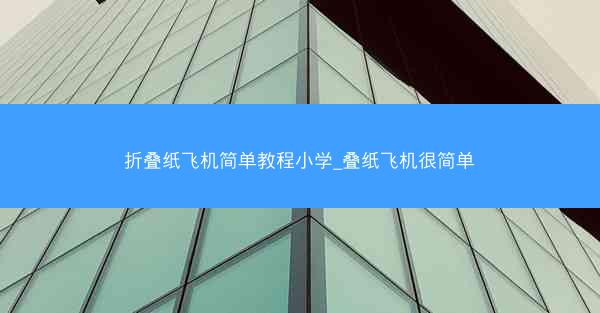 折叠纸飞机简单教程小学_叠纸飞机很简单