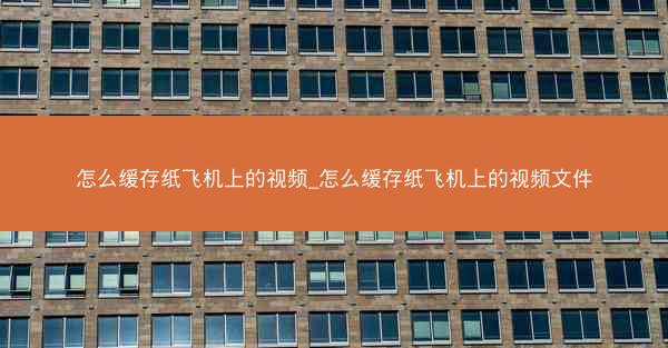 怎么缓存纸飞机上的视频_怎么缓存纸飞机上的视频文件